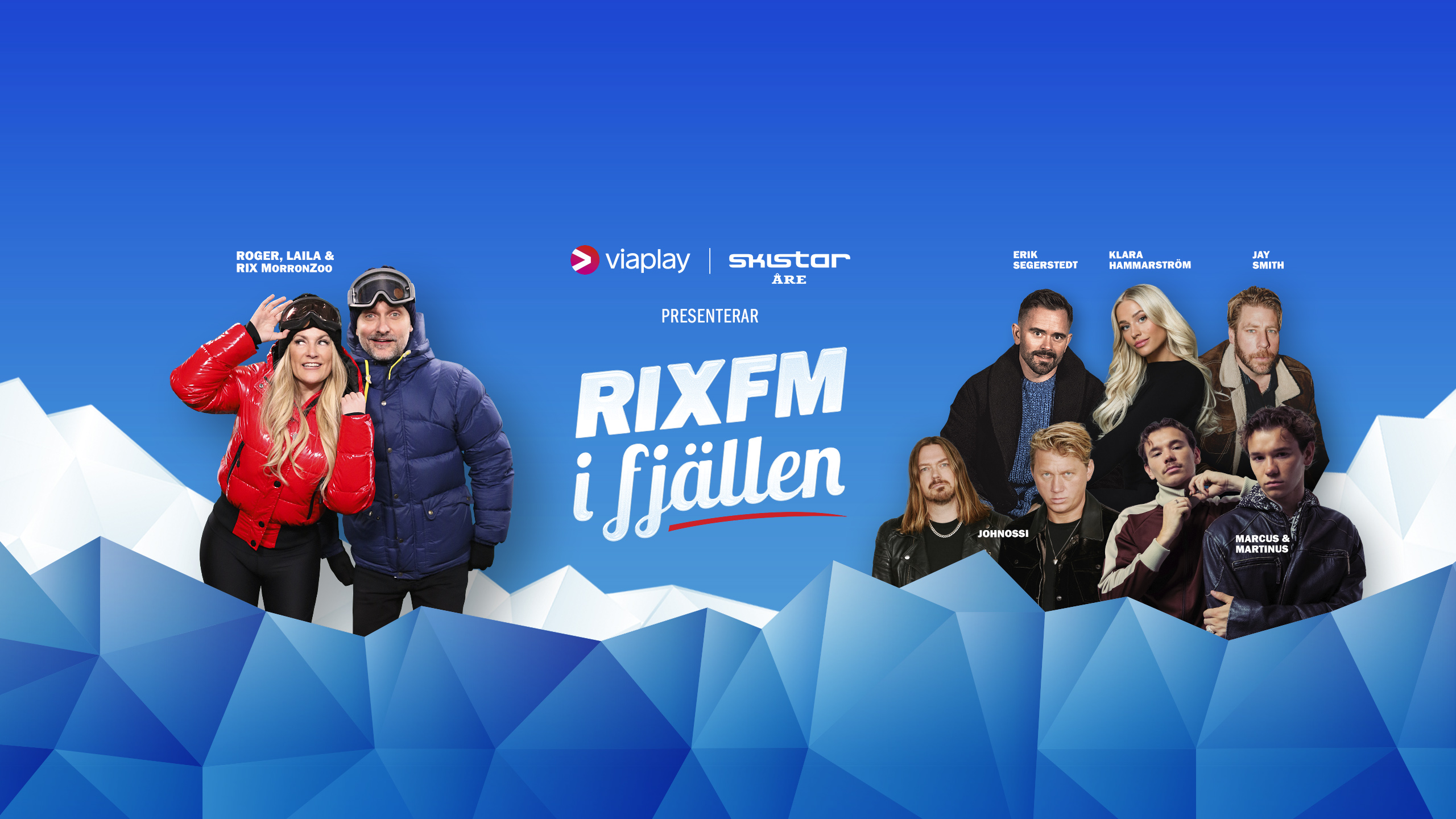 Roger og Laila, der vil sende live på RIX FM i Åre i 2025