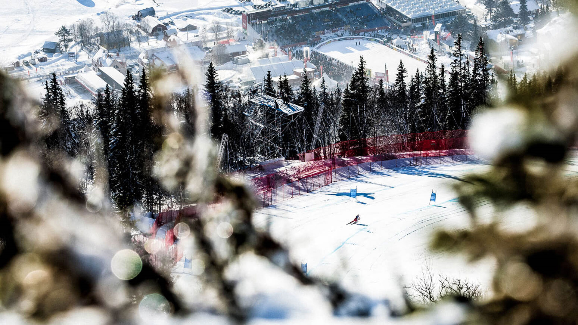 en alpin raceåkare kör Åres world cup